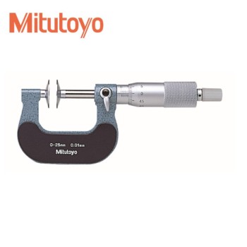 三丰（Mitutoyo）123-101盘型千分尺0-25mm/0.01mm 普通型  123-102：25-50mm/0.01mm   123-103：50-75mm/0.01mm