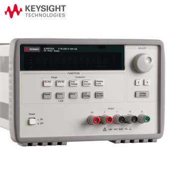 是德（keysight）E3633A直流电源。单路输出，双量程：0-8V，20A;0-20V，10A 160/200W。GPIB