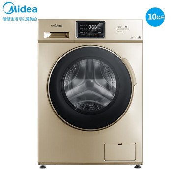 美的（Midea）洗衣机10公斤滚筒全自动大容量家用 食用级巴氏除菌洗 节能底噪BLDC变频电机 10kg 金色款 MG100S31DG5