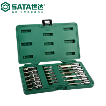 世达（SATA）18件6.3x12.5MM系列花形旋具套筒组套