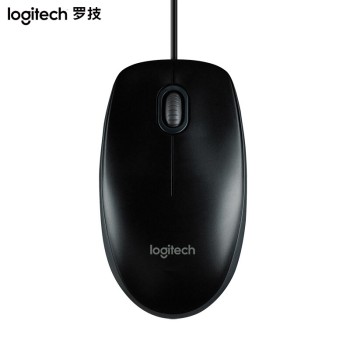 罗技（Logitech）M100r 有线鼠标 大手鼠标 商务办公鼠标 家用对称鼠标 黑色