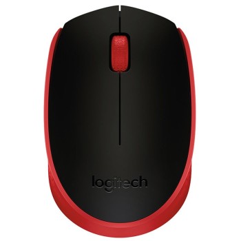 罗技（Logitech）M171无线办公鼠标 家用商务对称鼠标 带无线2.4G接收器 红色